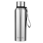 Borosil Hydra Trek 700 ml Stainless Steel Water Bottle | Double Wall Vacuum Insulated Flask | 20 Hours Hot and 24 Hours Cold | Bottle for Office, Gym, School, College | 1 Year Warranty, Silver