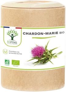 Chardon Marie Bio - Bioptimal - Complément Alimentaire - Dépuratif Naturel Détox Foie Digestion - 100% Pur - Silymarine Silybine - 300 mg/Gélule - Fabriqué en France - Certifié Ecocert - 200 gélules