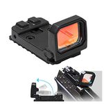 AJDGL Mini Flip Up Red Dot Pistol Sight - 3 MOA Compact Reflex Sight for Glock Mounts and Slides