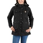 Carhartt Women's Loose Fit Weathered Duck Coat, Black, Small