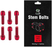 CNC Bike Stem Bolts，Stem Bolts for BMX/MTB/Road Bike with Washers,Red