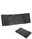Omikamo Foldable Bluetooth Keyboard with Numeric Keypad, Wireless Travel Keyboard Supports Multi-Device Connection, Full-Size Portable Keyboard for Windows/iOS/Android/Mac (Can Be Used on Knees)