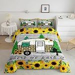 Happy Camping Bedding Sets,Sunflowe