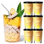 REVIVE SUPERFOODS Plant Based Frozen Fruit Smoothie Kit - 6 Pack Pineapple & Coconut Smoothie with Pineapple, Coconut, Cauliflower, Psyllium Husk | Post Workout Meal Replacement