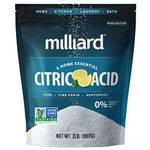 Milliard Citric Acid 2 Pound (.9 kg) - 100% Pure Food Grade Non-GMO Project Verified