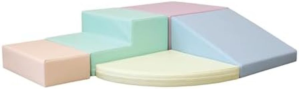 IGLU Soft Play Corner Climber Pastel Soft Play Forms Foam Climbing Blocks Slide Indoor Climbing Toys for Toddlers 1-3 Baby Crawling Helper Montessori Climbing Toys