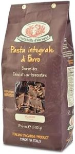 Rustichella d'Abruzzo Farro Pizzichi Pasta - 500g Nutty Flavored Short Pasta - Made from 100% Farro - Cooks in 10-12 Minutes - Ideal for Gourmet Dishes