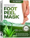 Foot Peel Mask, 2 Pack, Exfoliating Dead Skin and Calluses for Baby Soft Feet, Smooth Silky Skin, Repair Cracked Heels Painlessly, Leave Your Feet Moisture and Smooth (Aloe Vera)