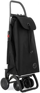 ROLSER I-Max MF 4 Wheel 2 Swivelling Foldable Shopping Trolley - Black