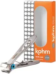 Nail Clippers, Kohm CP-120L 5mm Heavy Duty, Wide Jaw Super Sharp Nail Clipper for Thick Toenails or Tough Fingernails for Men, Seniors, Adults