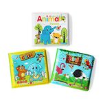 Baby Bath Books(3PCS),Floating Bathtub Learning Animal Count Bird Theme Books Waterproof Early Educational Bath Toy Books for Toddlers