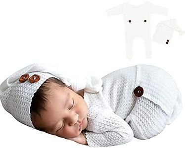 Winmany Baby Crochet Knit Photo Photography Prop Outfits, Newborn Photo Prop Romper Hats Costume Accessories for 0-2 Month