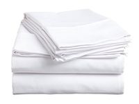 Homelux Ashley Taylor Designer Collection 6 Piece Sheet Set, Queen Size, White