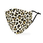 Weddingstar 3-Ply Adult Washable Cloth Face Mask Reusable and Adjustable with Filter Pocket - Leopard Print