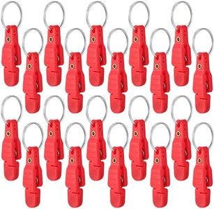 Honoson 20 Pieces Heavy Tension Snap Release Clips Padded Release Clips Trolling Clips with Key Ring for Weight Planer Board Offshore Kites Downrigger Fishing (Red, Classic)