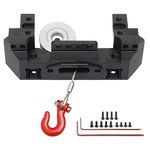 Rchobbytop Aluminum Front Bumper Servo Mount and 25T Steering Gear Servo Winch Wheel Drum for Traxxas TRX-4 1/10 RC Crawler Truck Hop Up Parts