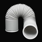 YOUTTOO Exhaust Hose, 15cm Diameter, 300cm Length, Polypropylene & Steel Wire, White, for Midea Portable Air Conditioner