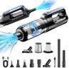 MONOZEL Car Vacuum Portable Cordless, 18000Pa 2 in 1 Vacuum Cleaner&Air Duster, 130W Brushless Motor Handheld Vacuum Cordless with 7800mAh Battery, LED Light, Multi-Nozzles for Car, Home, Office, Pet