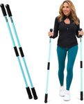 Walking Sticks for Women & Men - 2 Lightweight PVC Collapsible Poles with Carrying Case - Ideal for Walk, Fitness, Increase Stability & Improve Posture (2.2lbs)