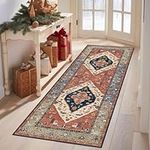 Grosrues Hallway Runner Rug 2'x10' Washable Long Runner Rug Non Slip Area Carpet - Soft Throw for Bedroom, Water Absorbent Entryway Rug Runner - Indoor Entrance Floor Mat for Kitchen Laundry Room