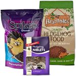 Hedgehog Food Bundle with 1 x 900g Brambles Dry Crunchy, 1 x 550g Spikes Semi Moist & 1 x 100g Mr. Johnsons Niblets - Great Selection of Naturally Tasty & Nutritious Food For All Your Wild Hedgehogs