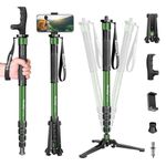 Manbily Monopods for Cameras 71-in with Feet, Walking Stick Stand 180cm Camera Monopod Mount Aluminum Lightweight with Tripod Base 5 Sections Max 22lbs For Travel DSLR Canon Nikon Sony Video Camcorder