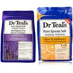 Dr Teal's Lavender Epsom Salts and Vitamin C Epsom Salt (DRTE4) | 1.36 kilogram Each