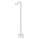 Shepherds Hook for Outdoor, 62 Inch Tall & 5/8 Inch Diameter Stainless Steel Heavy Duty Poles to Hang Outdoor Lights with 5 Prongs Base, Suitable for Bird Feeders or Wedding Decors(1pack)