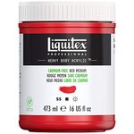 Liquitex Heavy Body Acrylic Paint, Cadmium Free Red Medium, 473 ml (Pack of 1)