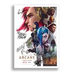 Arcane League Of Legends Cast Signed Autograph A4 Poster Photo Print TV Show Season Series Framed Memorabilia Gift (A3 Poster Only)