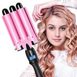 Garne-T 3 Fast Heating Barrel Ceramic Hair Waver Curling Iron Hot Tools Wand (Multicolour, 25mm)