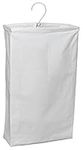 Household Essentials 148 Hanging Cotton Canvas Laundry Hamper Bag | White