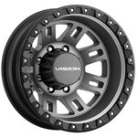 Vision 408 Manx 2 Dually Rear 17x6.5 8x6.5" Gunmetal Wheel Rim 17" Inch