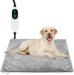 Pet Heating Pad for Cats Dogs, Electric Cat Heating Pad Indoor with Timer, 9 Level Temperature Dog Heating Pad Waterproof Heated Dog Pad Mat for Puppy Dog Cat (28.0" L x 18.0" W x 0.5" Th)