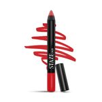 Staze 9to9 Pout On Matte + Smudgeproof Lip Crayon | Non-Drying & Transferproof | Pigmented Matte Finish | 12-Hour Stay | Lightweight | 11 Red Hot Baby | 3.5 g