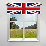 United Kingdom Flag Valance Curtain for Window, British Flag Short Window Treatment Valance Rod Pocket Curtain for Kitchen Living Room Bedroom 30.4 x 132 cm