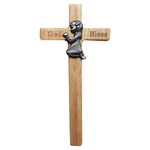 Baby Cross For Wall, Wooden Customized Crucifix Wall Cross Catholic For Baby, Blessing Boy Girl Baptism Crosses for First Holy Communion Christening and Dedication Baptismal Gifts From Godparents