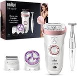 Braun Silk-épil 9 Epilator for Long-Lasting Hair Removal with Electric Shaver & Trimmer, Bikini Trimmer & Exfoliator, 100% Waterproof, UK 2 Pin Plug, 9-980, Rose Gold