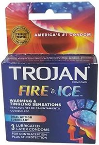 Trojan Pleasure Fire & ICE Dual Action Ultrasmooth Lubricated Premium Latex Condoms - 12 Packs 3 Condoms in Each Pack (36 Condoms Total)