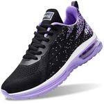 Autper Womens Air Athletic Tennis Running Sneakers Lightweight Sport Gym Jogging Breathable Fashion Walking Shoes(Purple US 7.5)