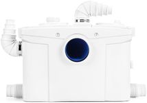 1200W Macerator Pump PCB Function Toilet Pump Upflush to 39.4FT 2800GPH Sewerage Sump Pump with 5 Water Inlets 2 Outlets for Toilet Sink Shower Laundry Kitchen Basement