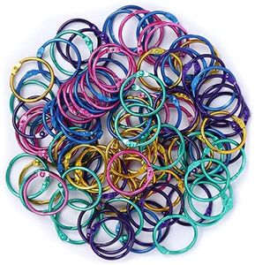 MUSCELL Binder Rings, Loose Leaf Rings,Office Book Rings - 1 Inch 100pcs Assorted Colors