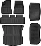 YITAMOTOR Floor Mats Fit for 2024 2025 Tesla Model 3 Highland, 2 Rows & Cargo Liner Set, Full Cover Car Mats with Front Rear Cargo Mat TPE All-Weather Floor Mats Model 3 Accessories 2024 Full Set