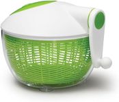 Starfrit Salad Spinner with Ergonomic Side Handle - Large Capacity 6L - Bowl Can Be Used for Serving - Stopper Button
