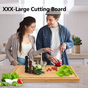 Utoplike XXXL Bamboo Cutting Board – Extra Large Chopping Surface
