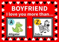 Boyfriend I Love You More Than: Reasons Why You Love Your Boyfriend Fill in the Blanks Book (Full Color Edition Animals A to Z)