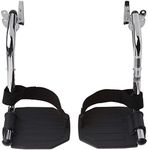 Drive Medical Chrome Swing Away Footrests with Aluminum Footplates 1 count