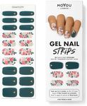 MOYOU LONDON Semi Cured Gel Nail Strips - 20 Pcs. Nail Wraps for Salon-Quality Manicure - Works with Any UV Nail Lamp - Easy to Apply, Trim, & Remove Gel Nail Stickers