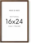 Haus and Hues 16x24 Frame - Set 1 16 x 24 Poster Frame, 16x24 Picture Frame Light Wood, 16x24 Picture Frame, 16x24 Frame Wood, 16 By 24 Inch Picture Frame, 16x24 Photo Frame (Standalone Walnut Oak