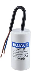 BOJACK 16 uF 450 V AC 16 MFD CBB60 Wire Lead Cylinder Motor Run SH Capacitor